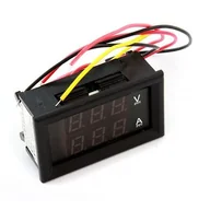 Akcesoria motoryzacyjne - APTE Miernik woltomierz amperomierz 10a 100v led uniwersalny 2355-uniw - miniaturka - grafika 1