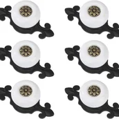 Zawiasy, okucia i inne akcesoria - Okrągłe klamki do drzwi, uchwyty do szuflad w stylu retro, uchwyty do szuflad ze śrubami, odpowiednie do szafek, biurek, stolików nocnych, regałów, m - miniaturka - grafika 1