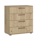 Komody - Komoda FLEX KM-1 dąb artisan z czterema szufladami - miniaturka - grafika 1