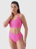 Stroje kąpielowe - 4F Dół od bikini damski - różowy XS - miniaturka - grafika 1