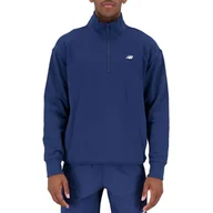 Bluzy sportowe męskie - Bluza New Balance MT31501NNY - niebieska - miniaturka - grafika 1