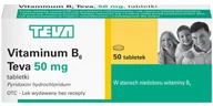 Witaminy i minerały - Teva Vitaminum B6 50mg 50 szt. - miniaturka - grafika 1