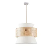 Lampy sufitowe - Żyrandol na lince GRENADA 1xE27/20W/230V śr. 40 cm beżowy - miniaturka - grafika 1