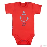 Body dla niemowląt - BODY LITTLE SAILOR KR CHŁ CZERWONE - 74 - miniaturka - grafika 1