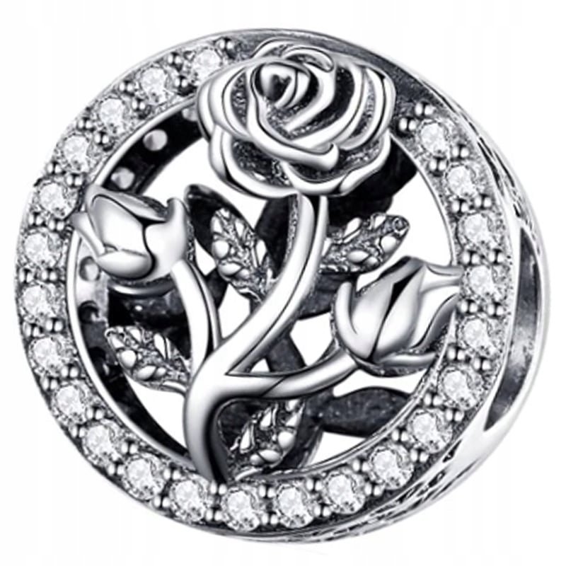 Charms Zawieszka Charms Romantyczna Róża Srebro 925 Charmsy Trusky
