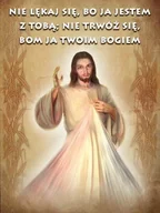 Ikony i obrazy sakralne - Baner na Boże Ciało "Nie lękaj się, bo ja jestem z Tobą.." 75x100 cm - miniaturka - grafika 1