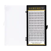 Sztuczne rzęsy i akcesoria - Luxury Lashes GOLD C 9 mm Pojedyncze, jedwabne kępki rzęs - miniaturka - grafika 1