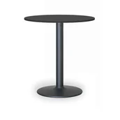 Stoły i stoliki do biura - B2B Partner Stolik wysoki Filip II, średnica 800 mm, czarna podstawa, płyta antracyt 423219 - miniaturka - grafika 1