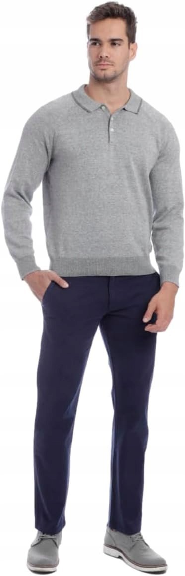 DOCKERS GRANATOWE SPODNIE CHINOS NA CO DZIEŃ BAWEŁNA ELASTAN 36/32 6BA