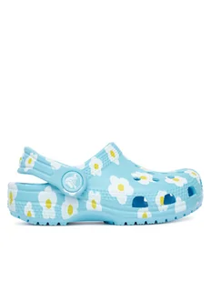 Crocs Klapki Classic Daisy Clog T 211264 Niebieski - Buty dla dziewczynek - miniaturka - grafika 1