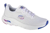 Sneakersy damskie - Skechers Arch Fit-Infinity Cool 149722-WMLT damskie sneakersy, białe, rozmiar 37 - miniaturka - grafika 1