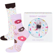 Skarpetki damskie - Skarpetki damskie fioletowe SOXO GOOD STUFF donut w pudełku - 35–40 - miniaturka - grafika 1
