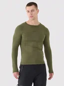 Bielizna sportowa męska - 4F Podkoszulek termiczny w kolorze khaki - miniaturka - grafika 1