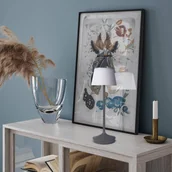 Lampy stojące - Näve Lampa stołowa solarna LED Emmi CCT ładowana, szara - miniaturka - grafika 1