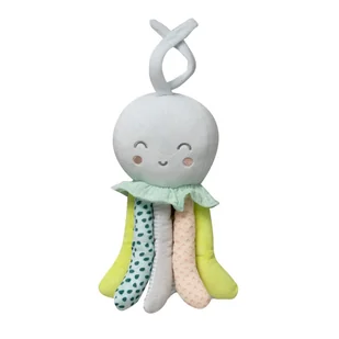 Pluszowa zabawka muzyczna z delikatną kołysanką Ośmiornica kolorowa Pulpo 24 cm - Grzechotki dla dzieci - miniaturka - grafika 1
