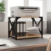 Inne meble biurowe - Stojak pod drukarkę, 2-poziomowy, dąb sonoma, 44x26x31,5 cm - miniaturka - grafika 1