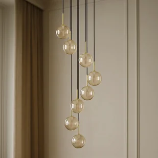 Unikalna lampa wisząca z kloszami na żarówkę G9 K-5562 z serii GALAXY - Lampy sufitowe - miniaturka - grafika 1