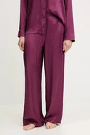 Piżamy damskie - BOSS spodnie piżamowe damskie kolor fioletowy 50527254 - miniaturka - grafika 1