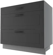 Meble kuchenne - Bergamo Szafka Dolna D3M/90 Metabox Grafit Mat - miniaturka - grafika 1
