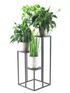 Kwietnik Metalowy Stojak na cztery kwiaty METALLO 112cm szary LOFT KWL - Kwietniki - miniaturka - grafika 1