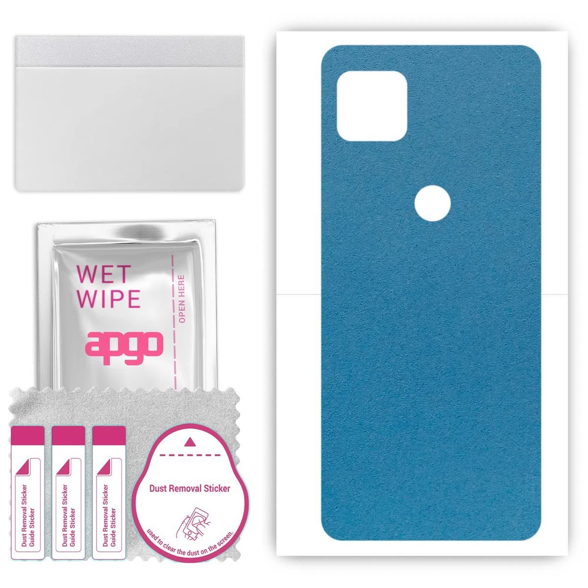 Folia naklejka skórka strukturalna na TYŁ Zamsz do Motorola Moto G Power 2021 - Zamsz Niebieski - apgo SKINS