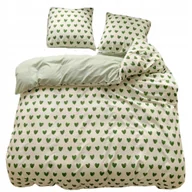 Pościel - POŚCIEL 200x220 DWUSTRONNA BAWEŁNA SATYNA GierekHoff KOMPLET 3 cz. ZIE/SERD - miniaturka - grafika 1
