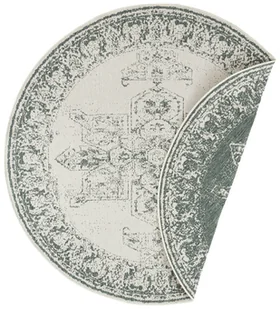 Zielono-kremowy dywan odpowiedni na zewnątrz NORTHRUGS Borbon, ø 140 cm - Dywany zewnętrzne - miniaturka - grafika 1