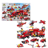 Klocki - KLOCKI STRAŻ POŻARNA 756 elementów POJAZDY RATUNKOWE ogromny prezent - miniaturka - grafika 1