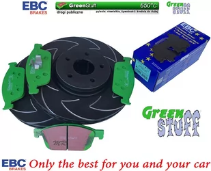 Przednie klocki GreenStuff + NACINANE tarcze hamulcowe 320mm EBC seria BSD Ford Kuga AWD 2013-2019 - Tarcze hamulcowe - miniaturka - grafika 1