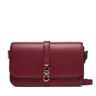 Torebka Tommy Hilfiger Th Libre Flap Crossover AW0AW17723 Bordowy - Torebki damskie - miniaturka - grafika 1