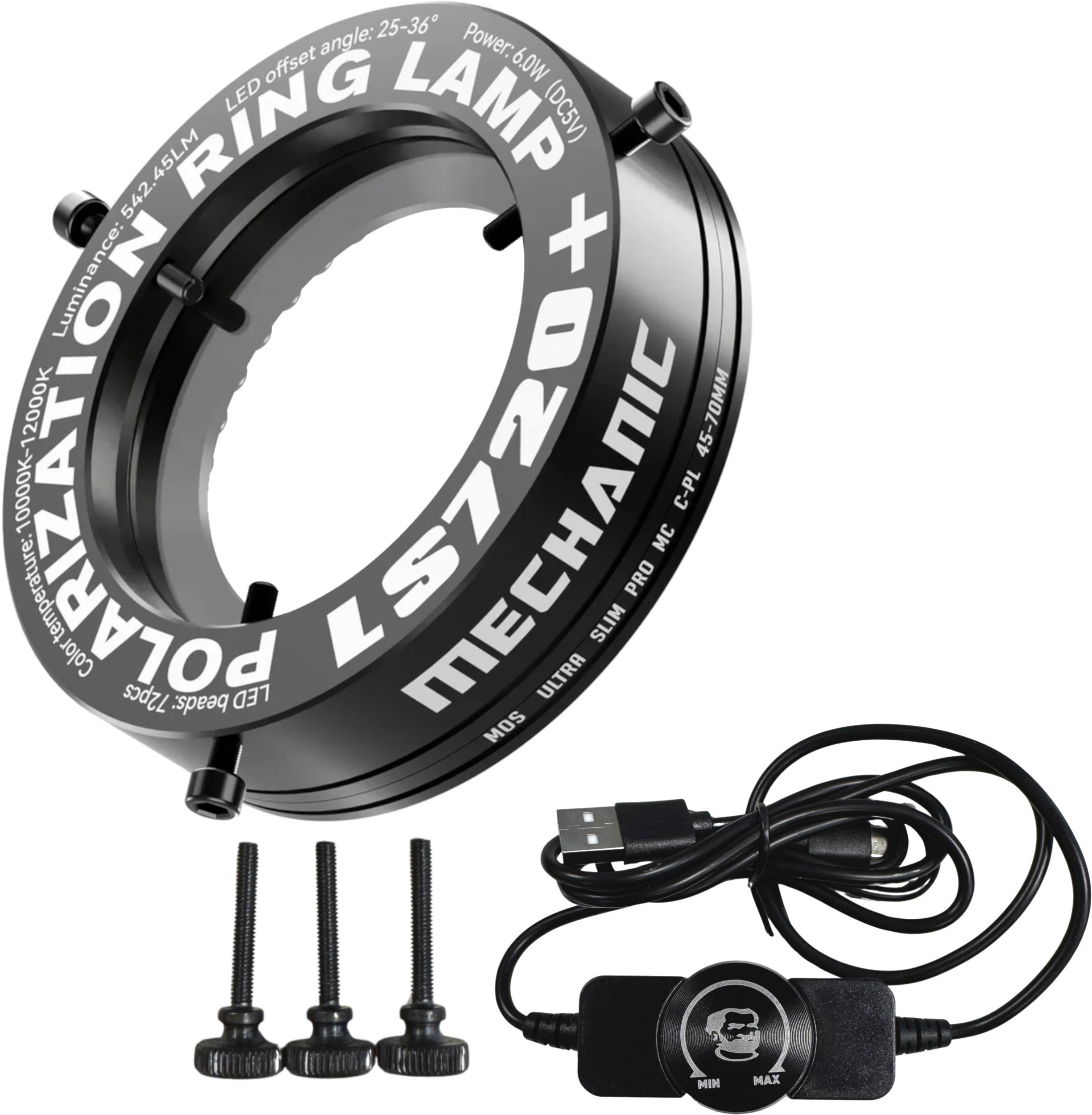 Lampa pierścieniowa Mechanic Lampa pierścieniowa polaryzacyjna do mikroskopu Mechanic LS720+ USB-C