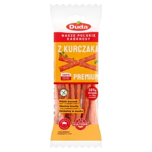 Duda Kabanosy z kurczaka premium 95 g - Kiełbasa i wędliny - miniaturka - grafika 1