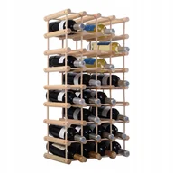 Stojaki na wino - Costway Drewniany regał stojak na wino na 40 butelek HW51154 - miniaturka - grafika 1