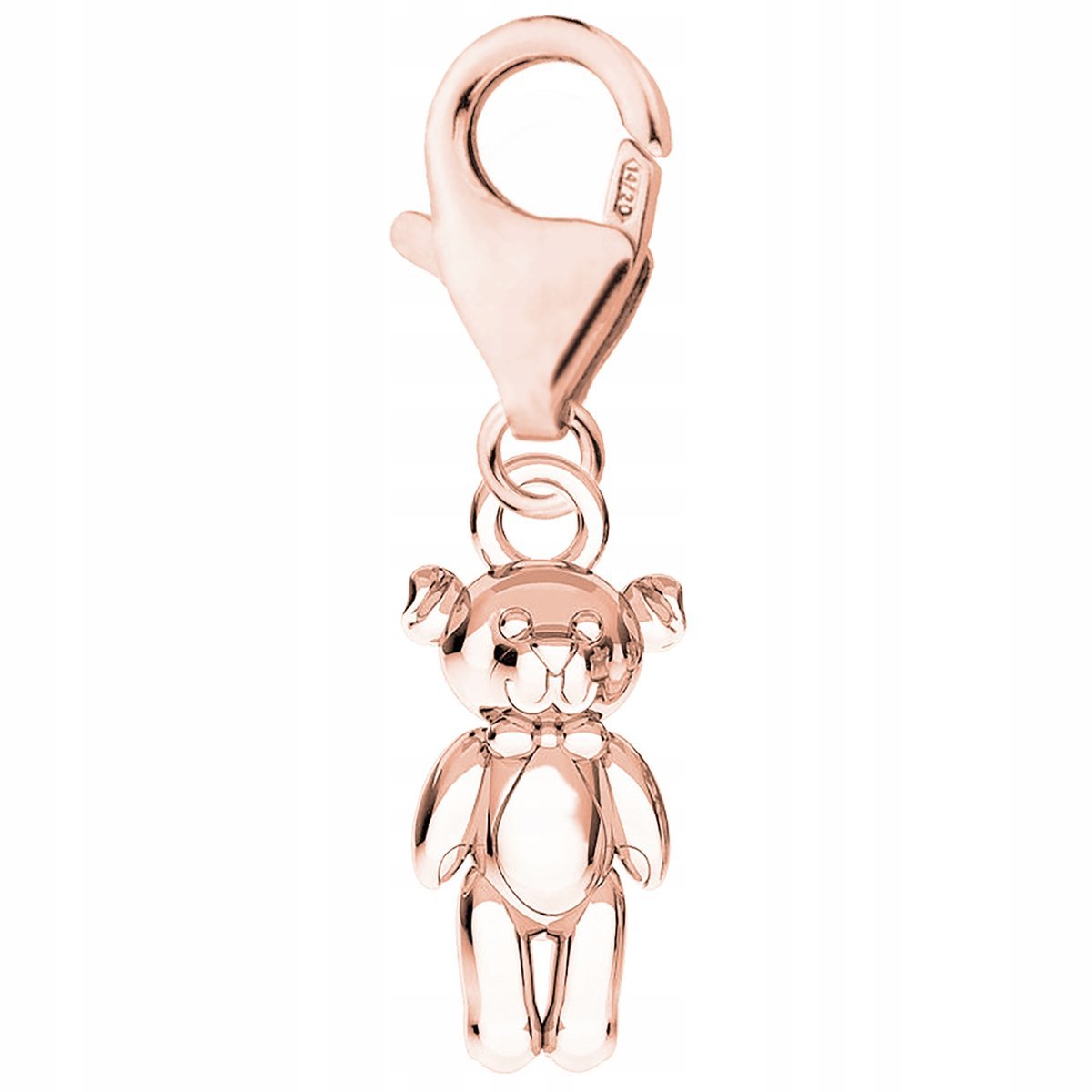 Zawieszka Pozłacana z Misiem Niedźwiedź Pluszak Bear Miś Misiek SREBRO 925