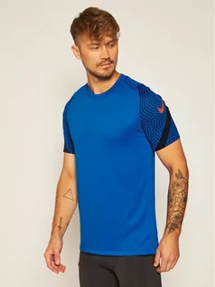 Koszulki męskie - Nike Koszulka techniczna Strike CD0570 Granatowy Slim Fit - grafika 1