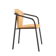 Fotele - Scab Design Fotel Finn metal wood - matowy, czarny nikiel 2896 NO - miniaturka - grafika 1