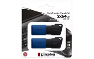 Pendrive - Pendrive, KINGSTON, DataTraveler Exodia M 64GB, USB3.2 Gen 1(Black + Blue) - 2 sztuki - miniaturka - grafika 1