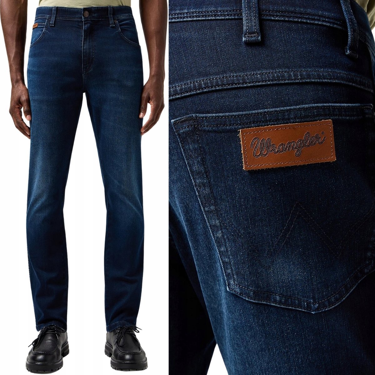 Wrangler TEXAS SLIM Sapphire Stone FREE TO STRETCH spodnie jeansowe W31 L32