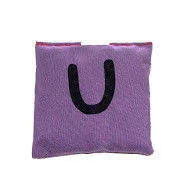 Worki na buty - Woreczek gimnastyczny, litera U, fioletowy - miniaturka - grafika 1