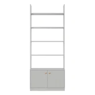 Regały - Jasnoszary regał z litego drewna sosnowego 80x200 cm Madu – WOOOD - miniaturka - grafika 1