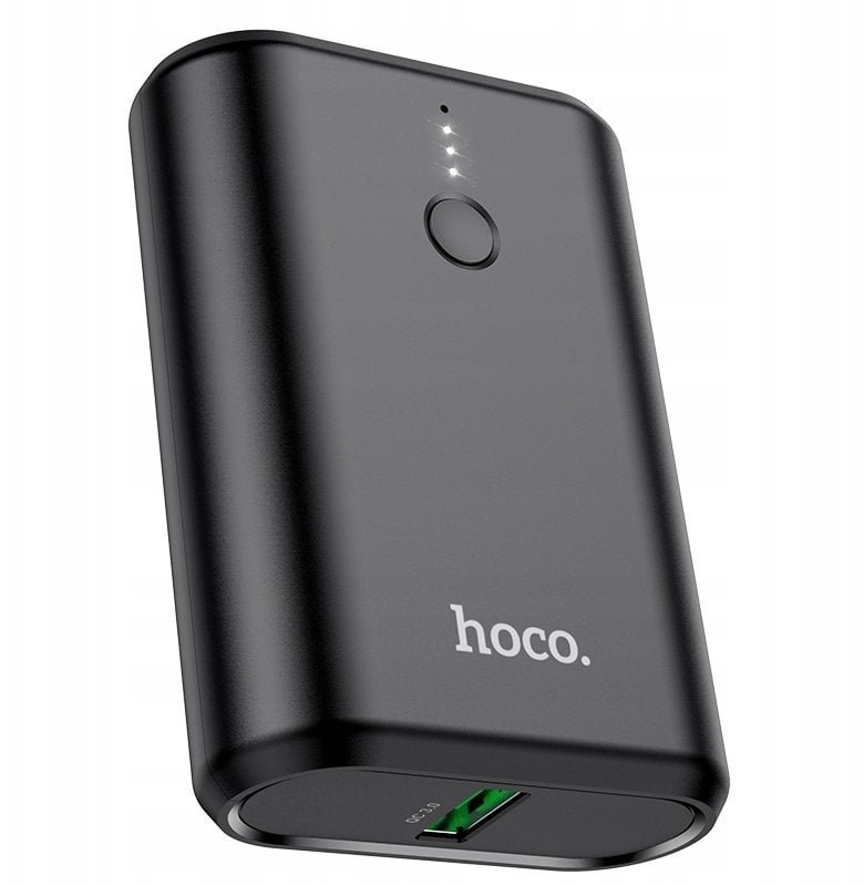 Powerbank Hoco Bateria zewnętrzna POWER BANK 10 000mAh QC Fast Charge Typ C PD20W + USB QC3.0 Q3 czarny