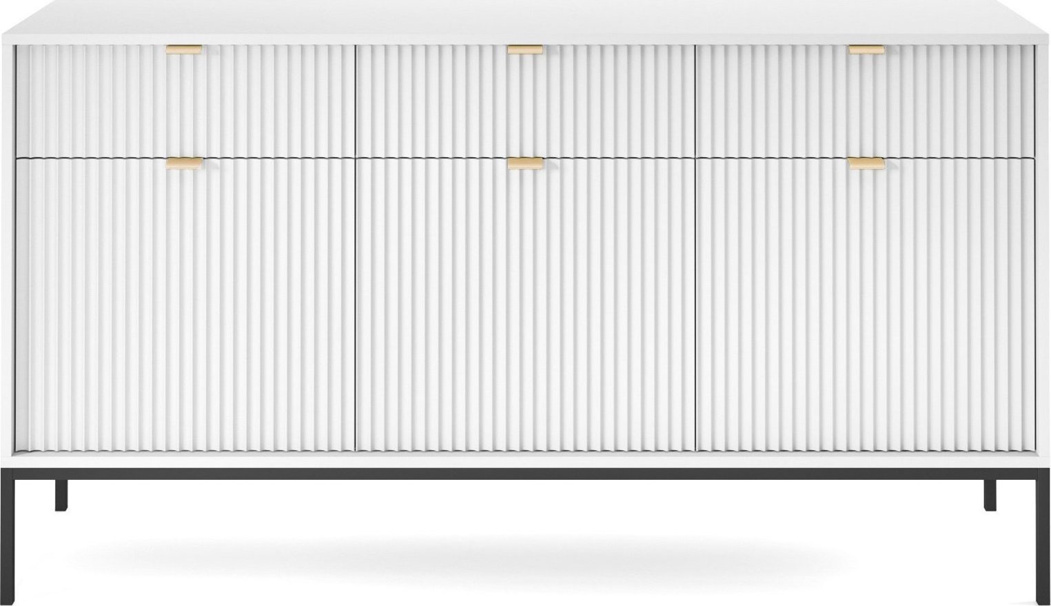 Intesi Komoda Delicious duża ryflowana biała