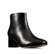 Botki damskie - Sheer Flora [black leather] - rozmiar 37.5 - miniaturka - grafika 1