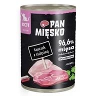 Mokra karma dla kotów - PAN MIĘSKO - Karma mokra dla KOCIĄT kurczak cielęciną puszka 400g - miniaturka - grafika 1