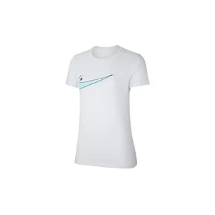 Nike Damska koszulka W Nsw podwójna koszulka Swoosh biały XXL - Koszulki i topy damskie - miniaturka - grafika 1