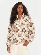 Bluzy damskie - Roxy Polar Jive Talking ERJPF03208 Beżowy Oversize - miniaturka - grafika 1