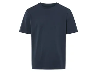 LIVERGY® T-shirt męski oversize z bawełny (Granatowy, M (48/50)) - Koszulki męskie - miniaturka - grafika 1