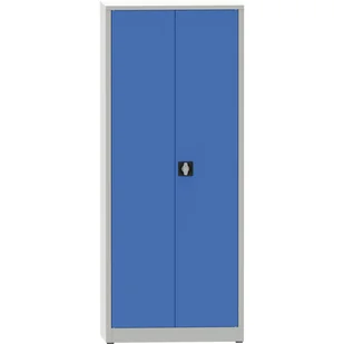 Warsztatowa szafa półkowa na narzędzia KOVONA JUMBO, 4 półki, spawana, 800 x 600 x 1950 mm, szara / niebieska - Pozostałe wyposażenie warsztatu - miniaturka - grafika 1