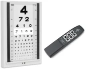 Meble i wyposażenie gabinetów medycznych - OKO-C tablica okulistyczna LED wg Snellena z pilotem - optotyp C cyfry - miniaturka - grafika 1