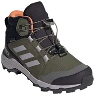 Buty dla chłopców - Buty dziecięce Adidas Terrex Mid Gtx K Rozmiar butów (UE): 36 / Kolor: ciemnozielony - miniaturka - grafika 1